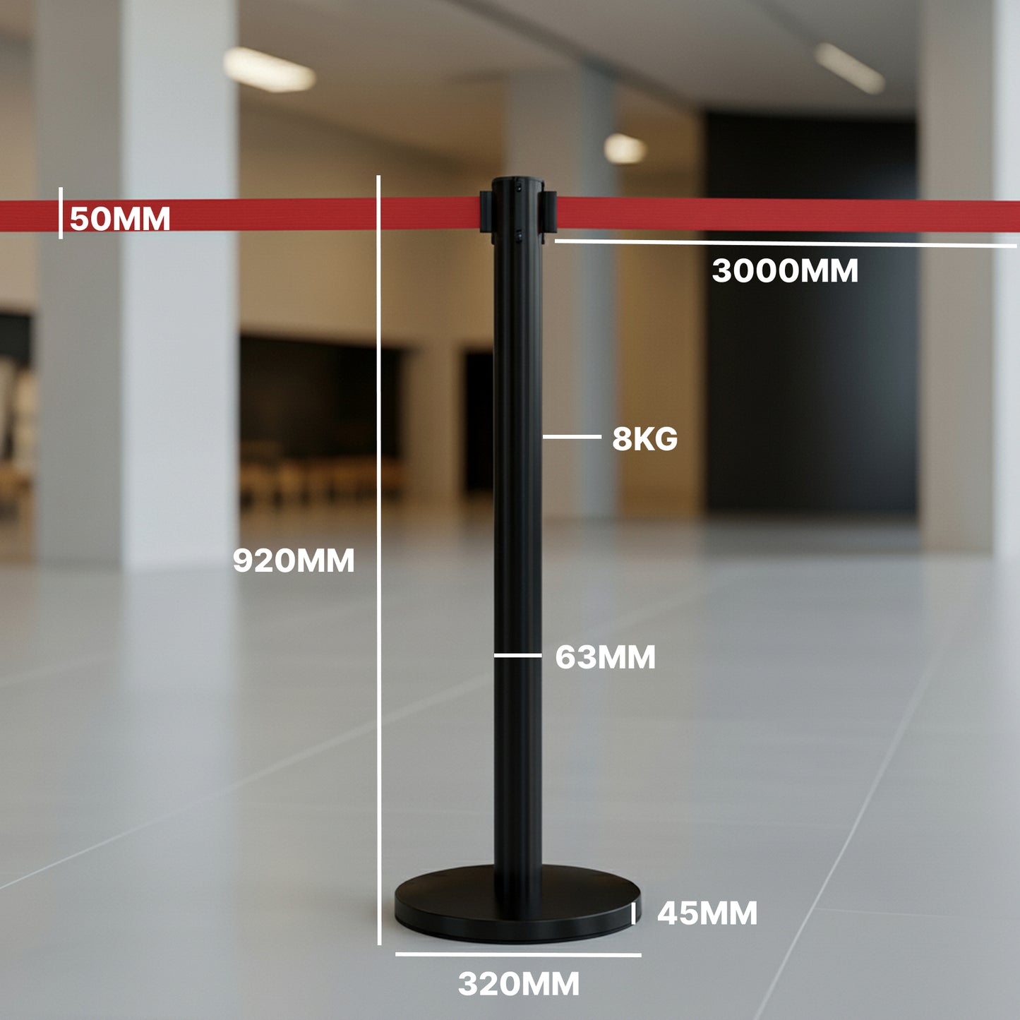 3M Retractable Belt Queue Barrier